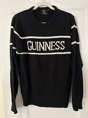 Guinness Men's Black & White Logo Sweater